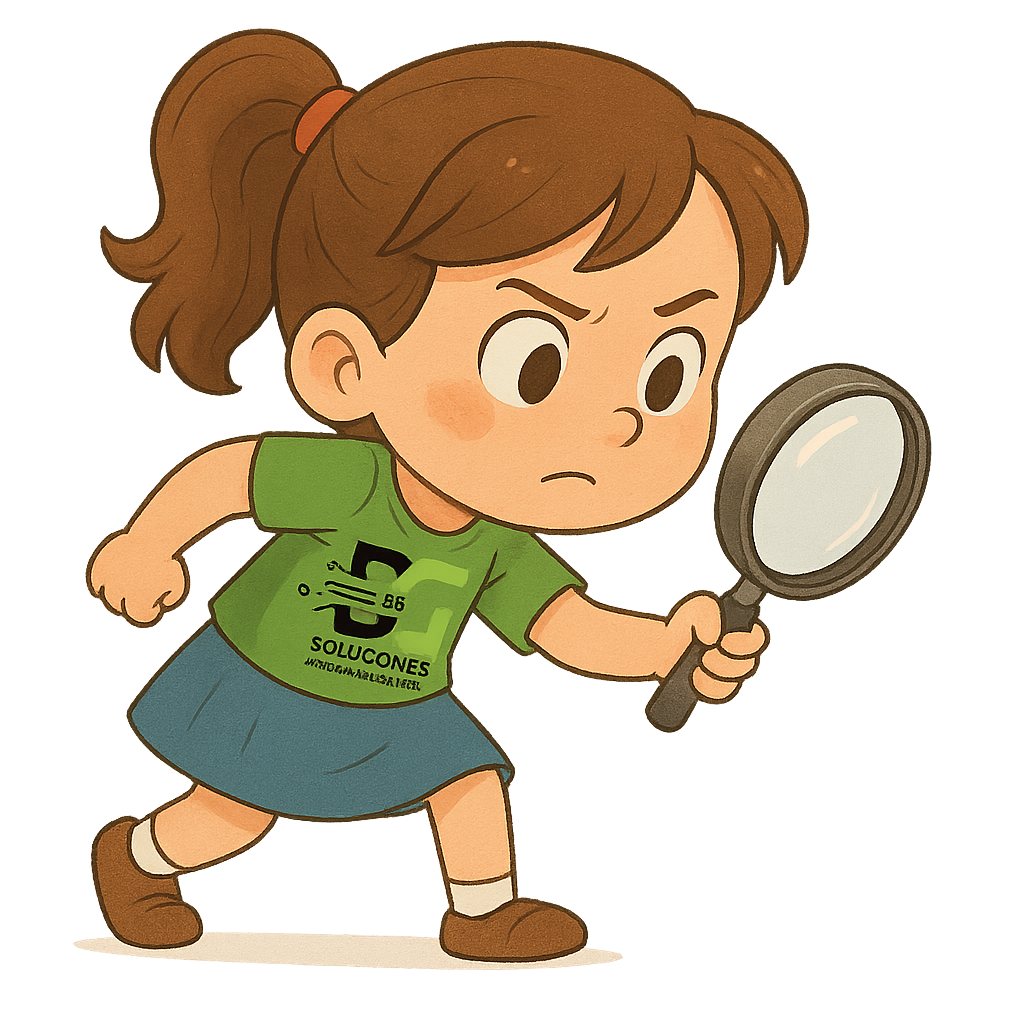Niña con lupa
